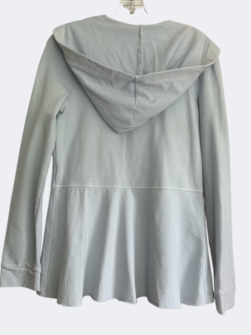 Johnny Was 4 Love And Liberty Peplum Ruffle Hoodie Light Blue NWT SZ S - Picture 5 of 14